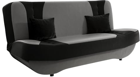 Mirjan24 Sofa Pinto mit Bettkasten und Schlaffunktion, Schlafsofa, Farb- und Materialauswahl, Wohnlandschaft, Couch vom Hersteller, Schlafcouch (Magic Velvet 2217 + Magic Velvet 2219.)