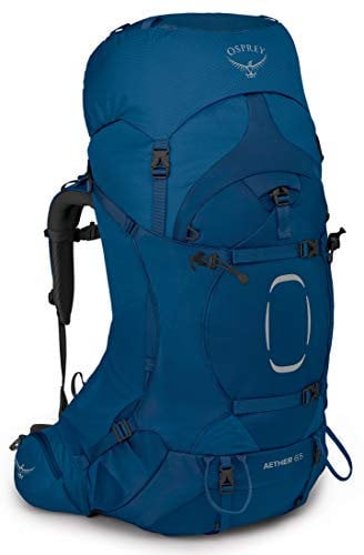 Osprey Aether 65 Trekkingrucksack für Männer Deep Water Blue - S/M