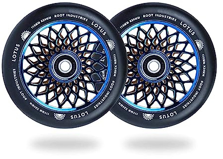 Root Root Unisex – Erwachsene Lotus Stunt Scooter-Räder, Blu-Ray/Black, 110mm