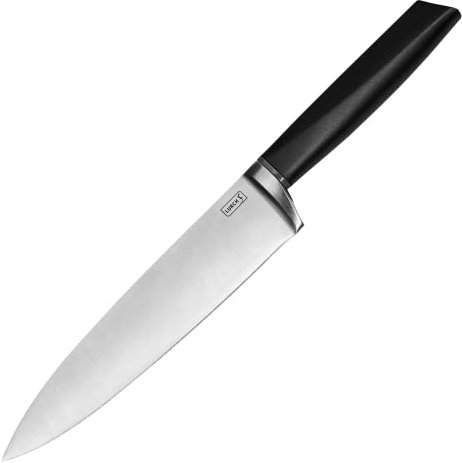 Lurch 230420 TANGO Kochmesser mit 20cm Klinge aus korrisionsbeständigem 3CR14 Messerstahl, Schwarz, Edelstahl