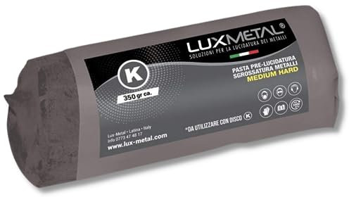 Lux Metal Polierpaste Schwarz 350 g mittel grob Schleifpaste Für Spiegelnden Glanz Und Kratzerentfernung Auf Edelstahl, Aluminium, Messing Holz Marmor Und Weitere Metall Ideal Zum Polieren Von Messern