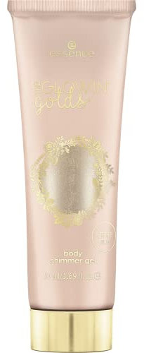 essence the glowin' golds body shimmer gel, Nr. 01 Golden Glow, I Love You So!, gold, für trockene Haut, für Mischhaut, pflegend, mit Vitaminen, weichzeichnend, schimmernd (50ml)