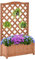 Outsunny Jardinière avec Treillis - bac à Fleurs - dim. 70L x 28l x 117H cm - Fond à Lattes - Bois Sapin pré-huilé