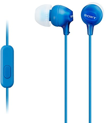 Sony MDR-EX15AP In-Ear-Kopfhörer (mit Headsetfunktion, integriertes Mikrofon) blau (Generalüberholt)