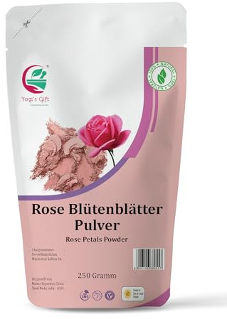 Rose Petal Powder | 250 grams | Make Tea, Smoothies or Lattes | Best Ingredient for face mask | Soothing Fragrance | Excellent Natural Skin Toner | by Yogi’s Gift®