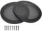 Lot de 2 housses de protection pour haut-parleur de 15,2 cm, cadre en plastique ABS avec maille métallique, noir