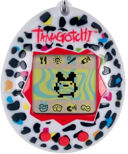 TAMAGOTCHI 42945NBNP Bandai Leoparden-Gehäuse mit Kette - Das Original Virtual-Reality-Haustier, Mehrfarbig