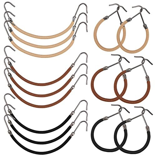 GORGECRAFT 3 colores 15 uds. Lazos Elásticos para el Cabello, Bandas Elásticas para Peinar el Cabello, Ganchos para Cola de Caballo, Herramienta para el Cabello Topsy Turvy con Ganchos de Hierro