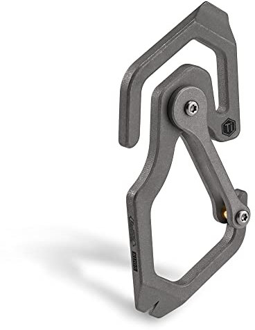 KeyUnity KU05 Mousqueton en titane avec pince à double extrémité pour un usage quotidien