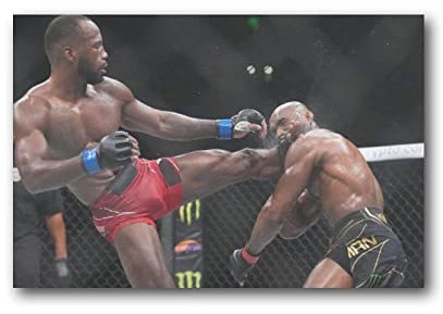 XINGSHANG Leon Edwards Poster im amerikanischen Stil Violent Wandkunst Poster Scrollen Leinwand Gemälde Bild Wohnzimmer Dekor Zuhause 50 x 75 cm