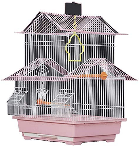 Vogelkäfig Reise Papageienkäfig, Geschenk für Vogelliebhaber Vogelkäfige Heimdekoration, Sittichkäfigabdeckung, Luxus-Papageienkäfig für Zuhause (Rosa F)