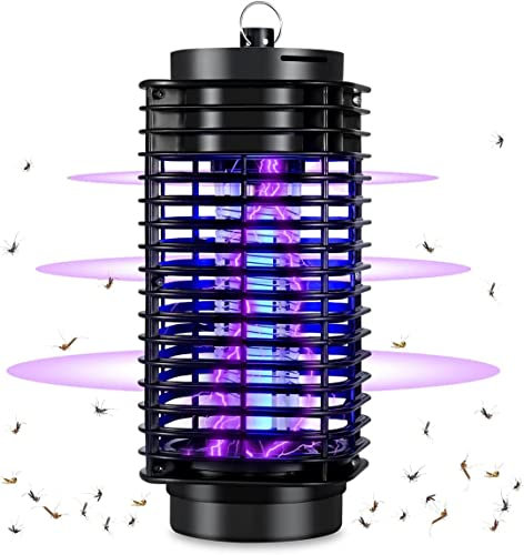Lámpara eléctrica antimosquitos UV lámpara antimosquitos Cortavientos para Camping, eficiente, sin radiación, Insecto, Trampa de Insectos Asesino, portátil, Bug Zapper, para Camping en Interiores y