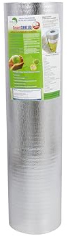 SmartSHIELD – 1,5 mm reflektierende Isolierrolle, Schaumstoffkern, strahlende Barriere, Wärmedämmung, Dämmung, Isolierung, technische Folie (121,9 x 30,5 m)