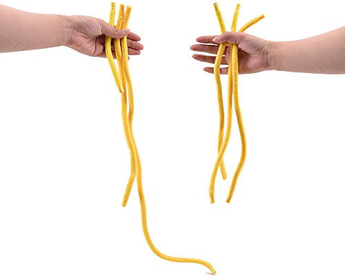 MOMOMAGE Drei Seil-Zaubertricks, lustige Seile, Zauberrequisiten für Magier, Nahaufnahme, Magische Illusion, Bühne, Magisches Seil, Illusion, Gimmick, einfach zu machen, Zaubershows (gelb)