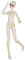 Proudoll 1/3 BJD Puppe Frau Fox 60cm 24 Kugelgelenkte weiße Haut SD Puppen Bewegen Gelenke PVC DIY Puppe Körper Handgemachte Make-up (Mrs.Fox)