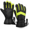 Homord Winterhandschuhe für Herren & Damen, Wasserdicht Skihandschuhe Winter Warm Schnee Handschuhe mit Touchscreen für Skifahren,Snowboarden,Schneeschlitten,Eislaufe (XL (größe 8.5-9), Schwarz/Grün)