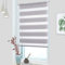 MupFup Doppelrollo Klemmfix ohne Bohren,Duo Rollo Klemmrollo Grau 90 x 120cm(BxH), Lichtdurchlässig & Verdunkelnd Fensterrollo für Schlafzimmer, Badezimmer, Wohnzimmer Fenster und Tür