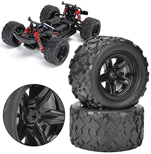 KIMISS Haiboxing RC-LKW-Reifen, Reifenersatz, Schwarz, 2-teiliger Radreifen-Ersatz, Passend für Hs 18301 18302 18311 18312 1 18 Rc-Auto