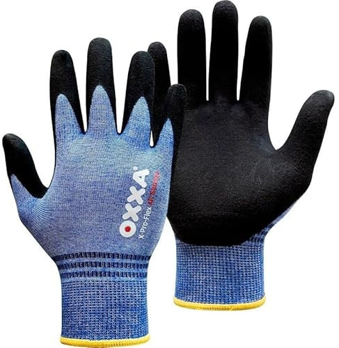 OXXA X-Pro-Flex All-Season 51-500 Handschuh XXL Oxxa - Blau/Gelb - Nylon/Spandex/Acryl - Strickmanschette - EN 388:2016