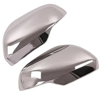 MZEER Außenspiegel Abdeckung Für Mitsubishi Für Triton L200 2019 2021 Auto Rückspiegel Gehäuse Hinten Spiegel Kappen Fahren Spiegel Abdeckung Zubehör 2Pcs Rückspiegel Abdeckung (Color : Abs Chrome)