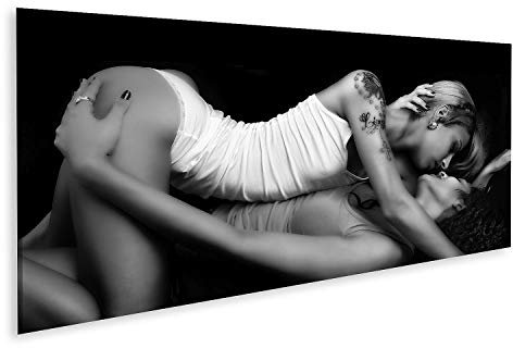 islandburner Prime Bild auf Leinwand Schöne sexy Frauen umarmen Sich Bilder Wandbilder Poster