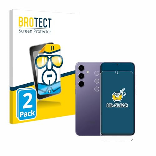 BROTECT Schutzfolie für Samsung Galaxy S24 Plus | (Display+Kamera) 2 Stück Transparenter Displayschutz Made in Germany Klare Displayschutz-Folie Clear Einfache Montage
