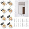 8 Pezzi Clip per Specchio, Ganci per Specchio a Muro con Prigionieri e Viti, Clip Specchio a Molla Gancio, Fissaggio a Parete in Vetro Specchio Senza Cornice, per Appendere Specchi, Foto Cornice
