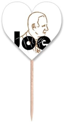 USA President Person Joseph Profile Art Zahnstocher Flaggen Herz Etikett Cupcake Picks