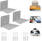 FENTEC Schwebende Bücherregale, Schwebendes Bücherregal für die Wand, Unsichtbare Bücherregale, Verstecktes Bücherregal aus Metall für das Schlafzimmer, Dekoration im Heimbüro, 3er Set, Grau