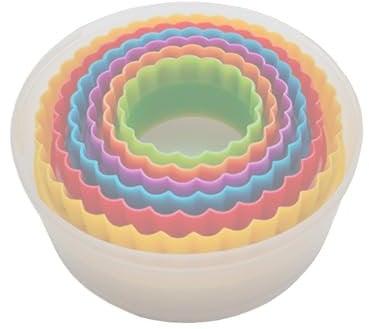 Cookie Cutter Set - 6 PCS Perfect for Baking Unique Flower, Round, and Circle Cookies