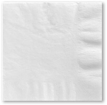 Nutmeg Home White Napkins, Pack of 50