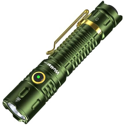Wurkkos TD04 Tactical Flashlight, Handheld Flashlights Rechargeable, 3000 Lumens Super Bright LED Flashlight with Type C Charging Port Tail Switch for Camping, Hiking, Emergency, IP68 Waterproof