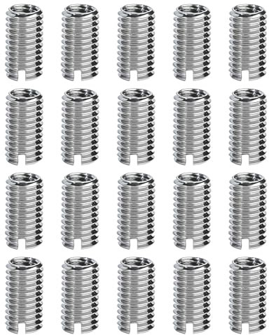 XIATIAN 20 Pezzi Inserti Filettati, Inserto Filettato Autofilettante, Inserto Dado Filettatura Manicotto di Riparazione, Maschio Femmina Riduzione Dado M6x1,0 Maschio M8x1,25 per la Riparazione