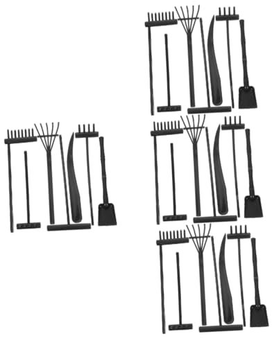 OFFSCH 4 Set Rastrello Di Sabbia Mini Rastrello Da Giardino Zen Attrezzi Da Giardino Zen Mini Forniture Da Giardino Feng Shui Japandi Decor Kit