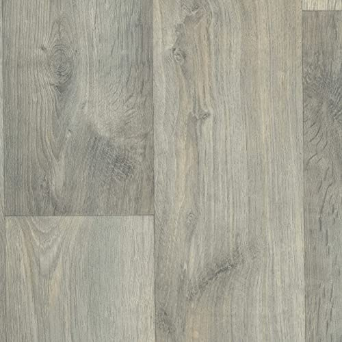 Wooden Effect Grey Anti Slip Contract Commercial Heavy Duty Vinyl Flooring with 3.8mm Thickness, Contract Commercial Waterproof Vinyl Flooring -5m(16'4) X 4m(13'1)-20m²