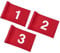 Set of 3 Double Sided 8x6 Inches Numbered Golf Polyester Flag - Mini Practice Putting Green Flags for Yard in 420D Nylon - Small Banner Numbered with Tube Inserted - Numb Flag for Indoor or Outdoor
