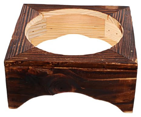 VOSAREA Non-slip Stone Pot Rack Wooden Pot Stand Korean Kitchenware Serving Dishes Lids Casseroles Rack