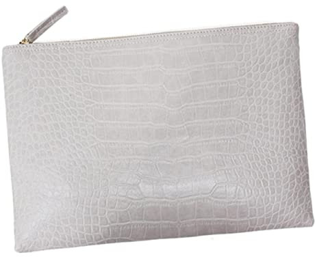 Generisch 1 Stk Clutch Mit Krokoprägung Frauentasche Handtaschen Mini Korbtasche Reisetasche Kleine Umhängetasche Für Damen Strandtaschen Für Damen Kosmetik Krokoprägung Aus Pu-leder Weiß