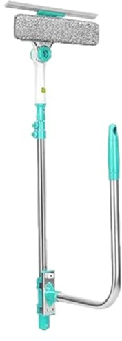 Fensterwischer Und Fensterabzieher Als Kombi-Set, 2 In 1 Professionelles Fensterreinigungsset, Glaswischer, Auto Scheibenreiniger Fensterabzieher Windschutzscheiben, 2 In 1 Fensterreinigungsset Mit Ab