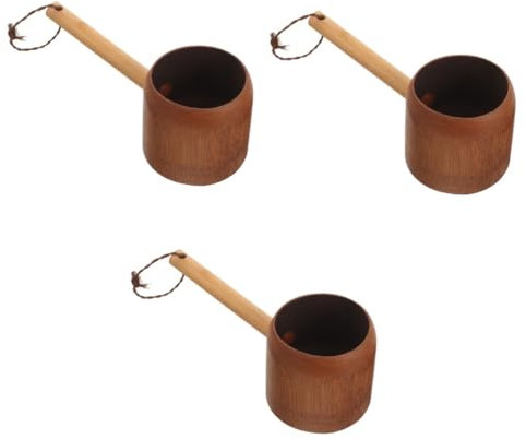 FOMIYES 3pcs Bath Water Ladle Shower Cup Rinsing Bucket Bathroom Scoop Ergonomic Handle Water Scoop
