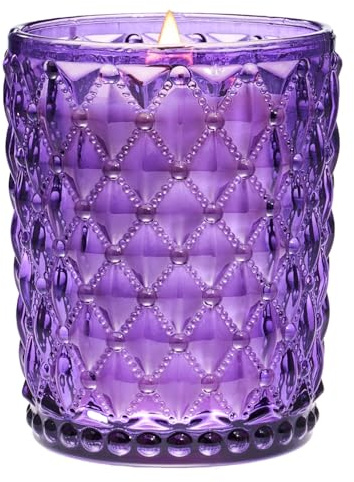 M&SENSE Candela Profumata 500g Agrume & Lavanda con Stoppino Scoppiettante, 90H Dura, Cera di Soia Non Tossico Aromaterapia Candele, Vintage Design Room Decor, Regalo di Lusso per Donne/Natale