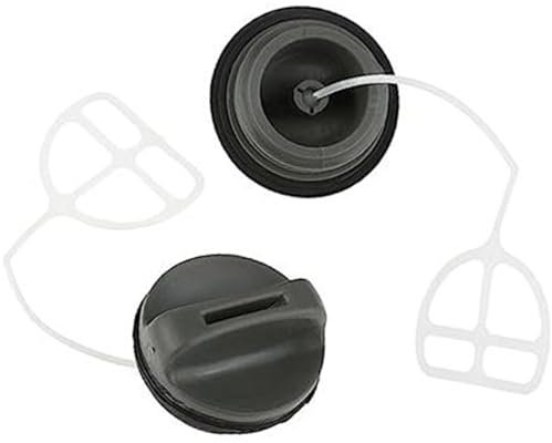 RFVBG 2 Teile/Satz Kettensäge Gas Kraftstoff Tank Öl Kappe, for Husqvarna, 340 345 350 362 365 371 372 372XP Gas Tank Tankdeckel + Öl Kappe Garten-Kraftstofftankdeckel