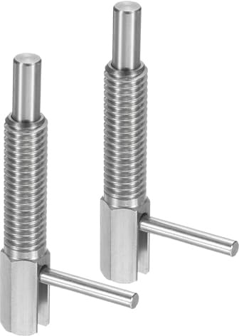 QUARKZMAN 2 Stück Verstellbarer Indexierstift M8 L Federstift Edelstahl | Federbelasteter Riegel Teleskop-Verriegelungsstift, Für Maschinenbau Schiffbau
