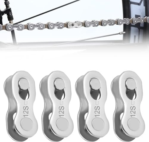 4 Paar Shimano Fahrrad Kettenschloss 12-fach,Fahrrad Kette,Für E-Bikes | Kettenschloss Zum Verbinden Und Öffnen Von 12-Fach Fahrradketten; Geeignet Für Wartung, Reparatur,Den Mobilen Werkzeugkasten