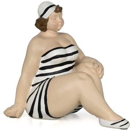 Moritz Dekofigur Figur Frau Badenanzug Dame Rubensdame Schwimmbad Wellness H 19,6 cm