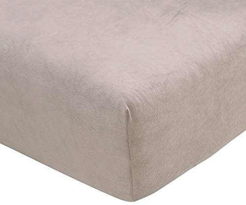 G Bettwarenshop Nicky Velours Spannbettlaken Basalt, 90 x 190-100 x 200 cm