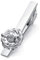 HONEY BEAR Thistle Chardon Fleur Ecosse Pinces à Cravate pour Hommes,Taille Normale Acier inoxydable,5.4cm Argent brossé