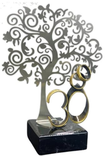 JOYERIA EL FARO | Grabado personalizado | Presentación en estuche premium | Celebra vuestros años de amor juntos (30 aniversario, 22 x 18 cm)