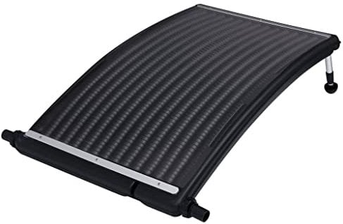 vidaXL Panel Calefactor Solar para Piscina Curvada Sistema de Calefacción Calentador Agua Caliente Sol de Energía Abrazaderas de Manguera 110x65 cm