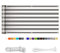 HERILIOS Balkon Sichtschutz, Balkonabdeckung 220 g/m² Innen Balkonverkleidung UV-Schutz (210Größen&21Farben) mit Ösen Kabelbinder und Kordel für Balkongeländer Terrasse,90X1000CM Grau-weiß gestreift